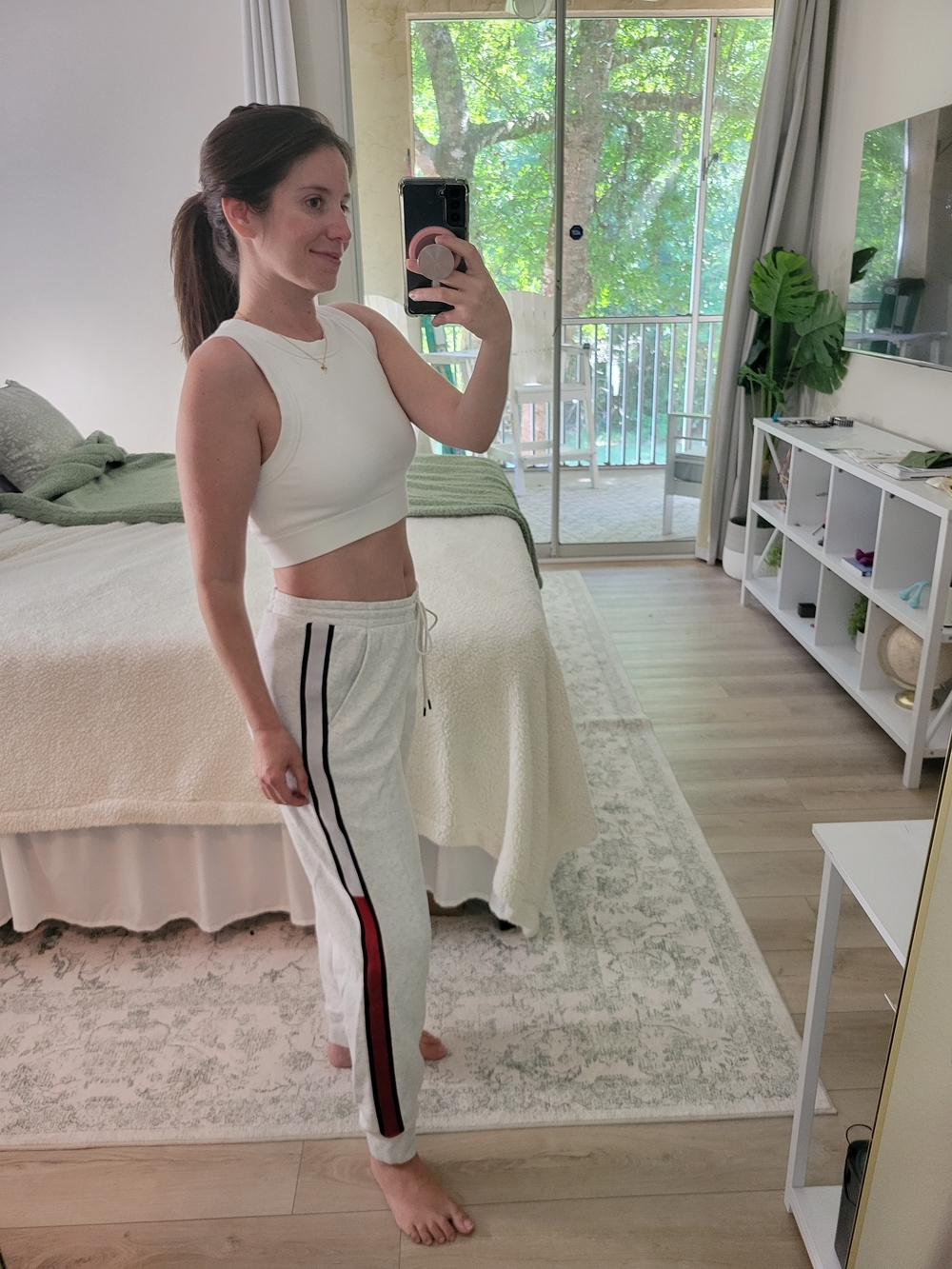 Casual Heathered Tommy Hilfiger Knit Jogger Skirt with Side Stripe